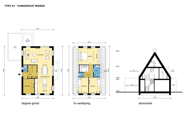 Plattegrond - Spoarleane, 9054 KZ Hijum - tuingericht wonen 01.jpg